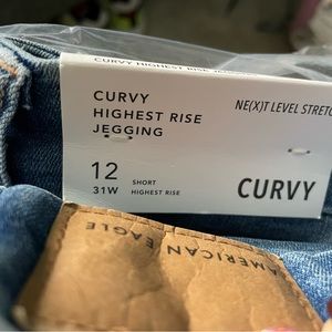 COPY - AE Curvy High Rise Jeggings 12 short